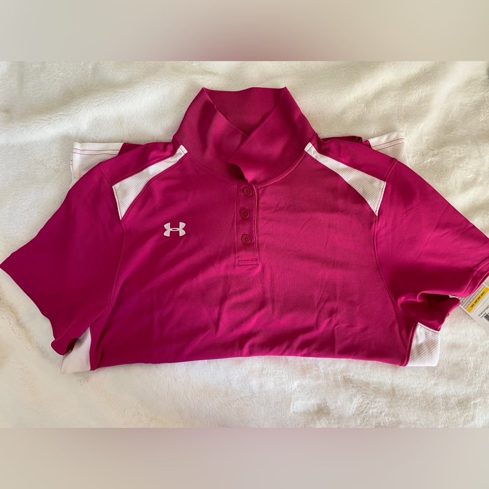 Pink Under Armor Polo